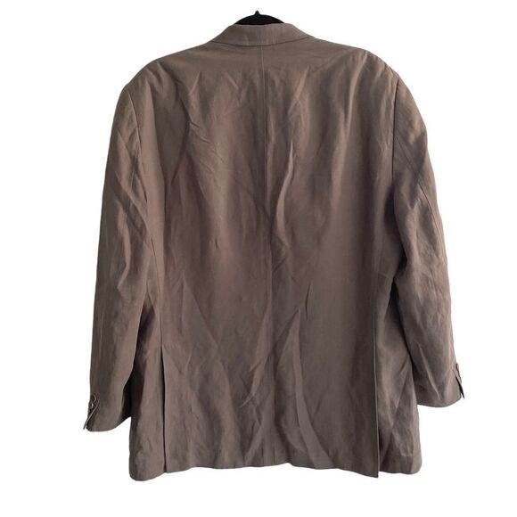 COPPLEY Linen 2 Button Front Blazer  Dark Taupe 42R - Picture 3 of 10